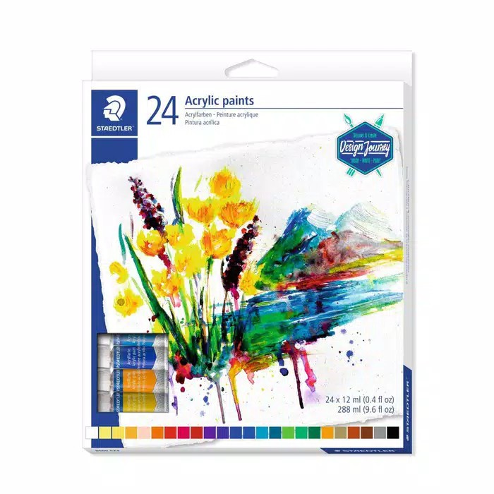 

LUNA STAEDTLER ACRYLIC PAINT TUBES 24 WARNA