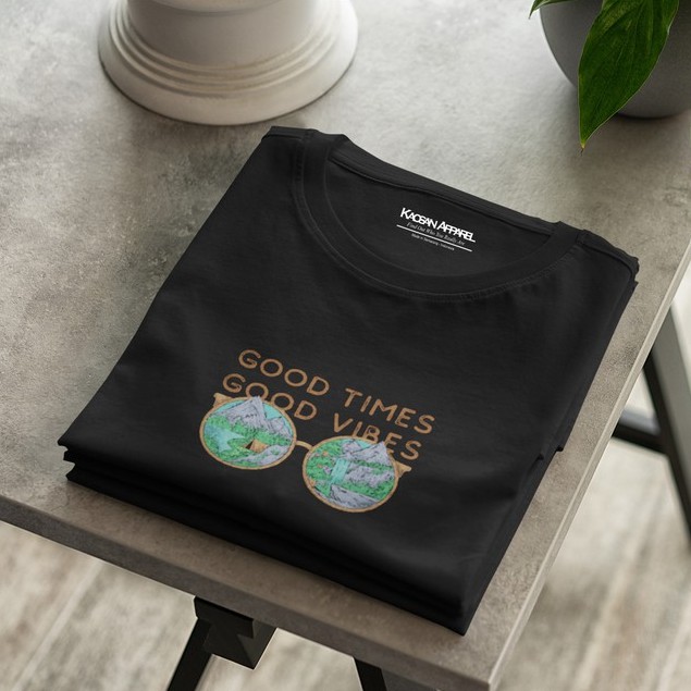 Kaos Pendaki Gunung "Good Time Good Vibes" - Kaos Pendaki Gunung/Kaos Pendaki/Kaos Gunung/Kaos Penda