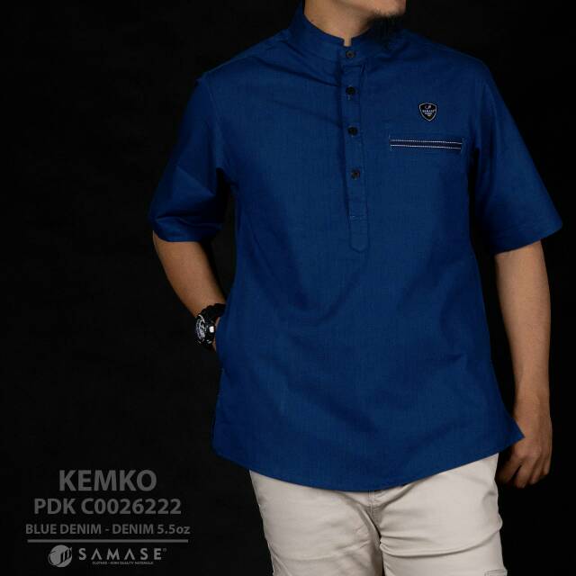 Kemko lengan pendek Samase 01C002622 Blue Denim