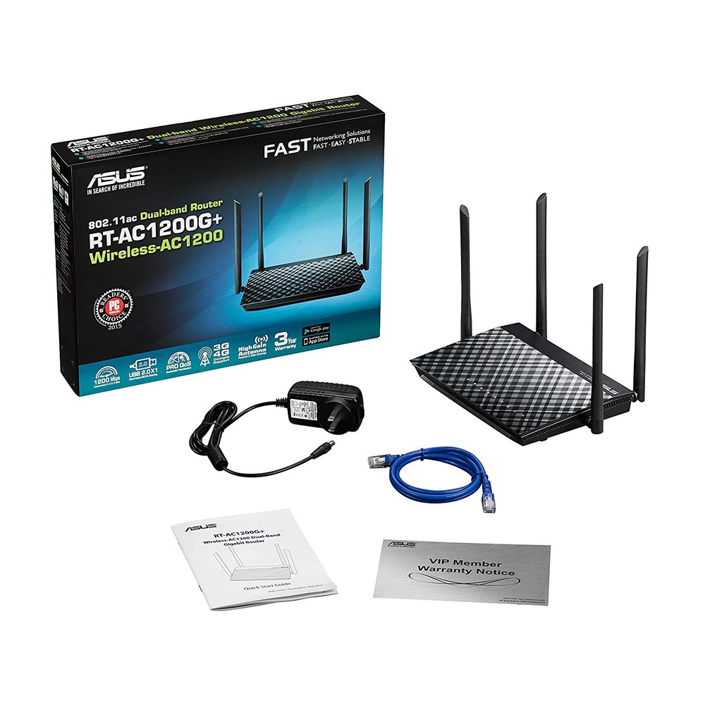 Asus RT-AC1200G+ AC1200 Dual Band WiFi Wireless Router