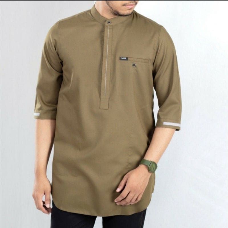 Baju koko kurta lengan 3/4 bahan adem dari bahan TOYOBO dan model TERBARU