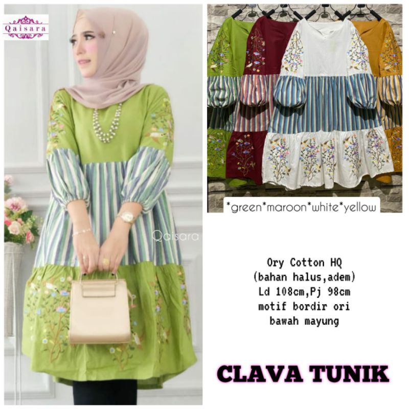 Ready√√ Clava Tunik by Qaisara