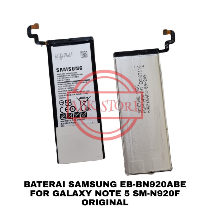 BATRE BATERAI BATTERY SAMSUNG GALAXY NOTE 5 SM-N920F EB-BN920ABE ORIGINAL 100%