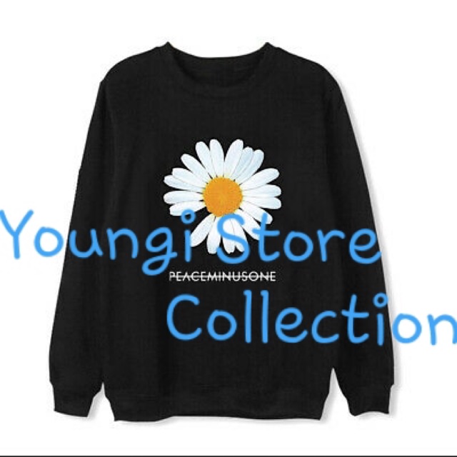 SWEATER BASIC G DRAGON PEACEMINUSONE FLOWER KPOP IMPORT QUALITY