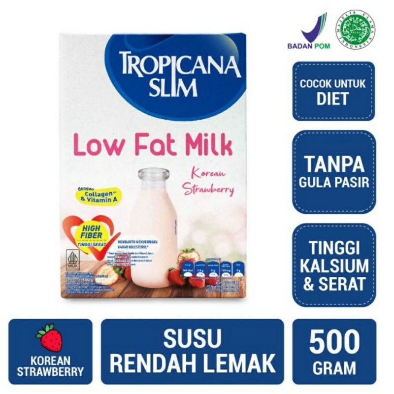 

tropicana slim low fat milk korean strawberry dengan kolagen 500gr