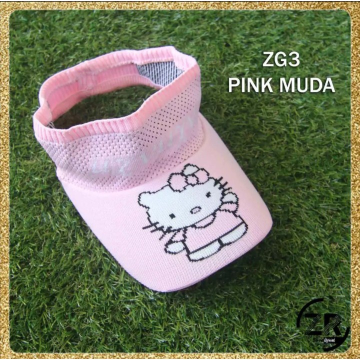 TOPI ANAK PEREMPUAN / TOPI OLAHRAGA / TOPI ANAK SENAM MOTIF HELLO KITTY LUCU (COD)