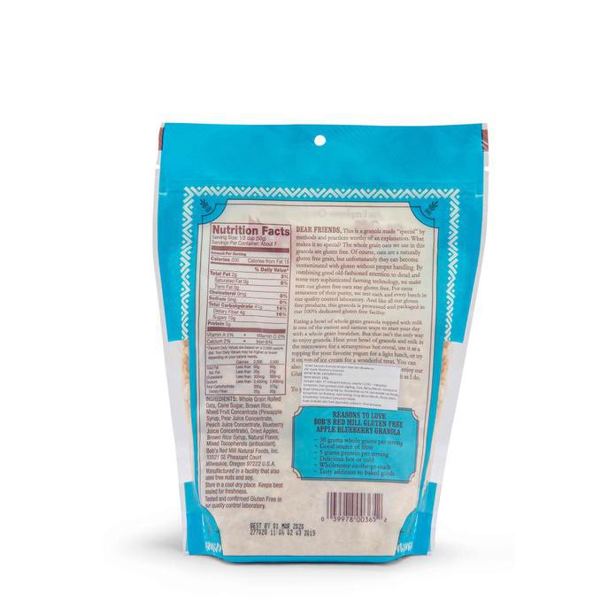 

BOB'S RED MILL GLUTEN FREE GRANOLA APPLE BLUEBERRY 340 GR