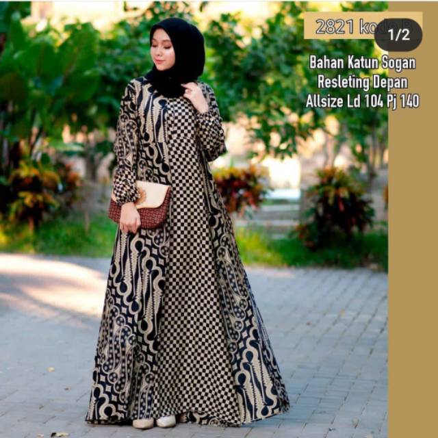MS GAMIS BATIK SRIWEDARI MAXI SUPER JUMBO XXL LD 110