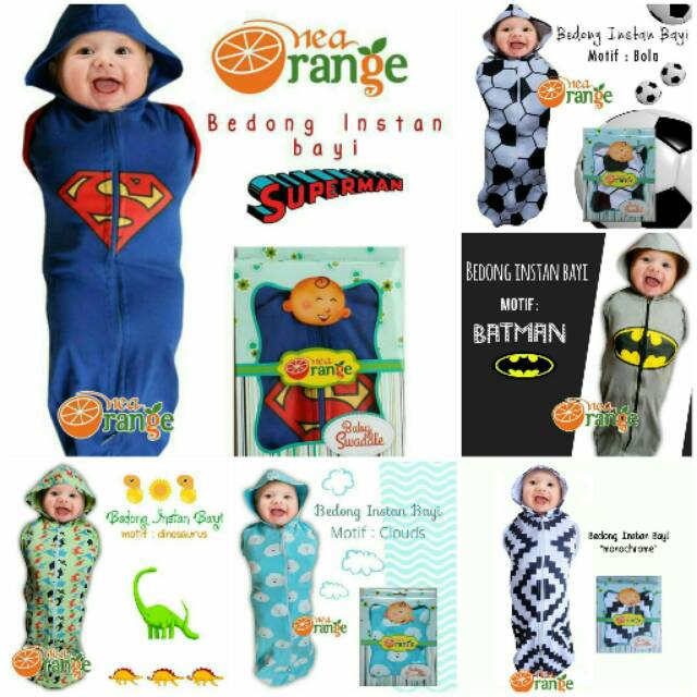 Bedong Instan Karakter Cute 
Bedong instan bayi  Bedong Bayi Bedong Orange Grosir