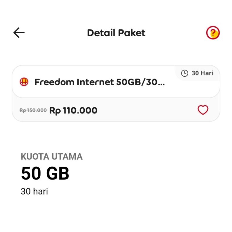 KUOTA PROMO INDOSAT 50GB