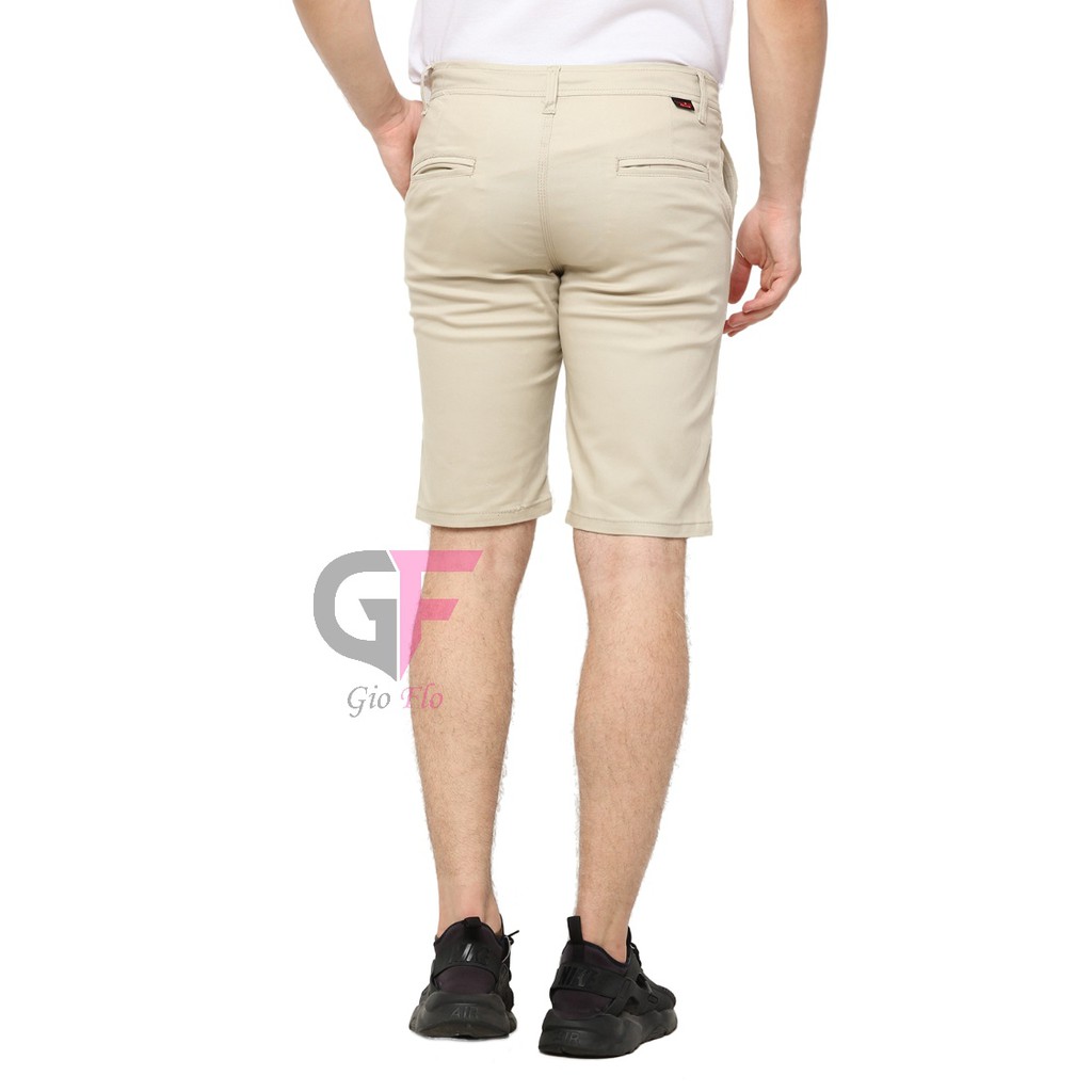 GIOFLO Celana Simple Modis Chino Casual Pendek Pria Terkini Krem / CLN 1093