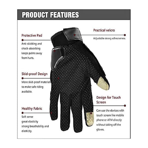 Sarung Tangan Motor Vinyx Gloves Full Finger Touch Screen MCS-01