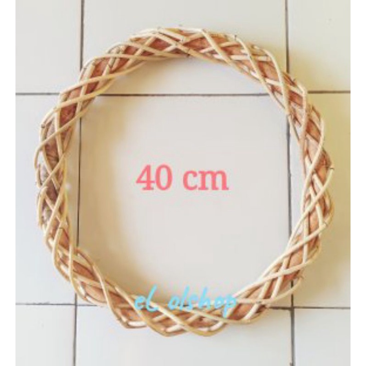 Holahop Hulahop Lilit Ring Rotan Macrame Dekorasi 40 cm