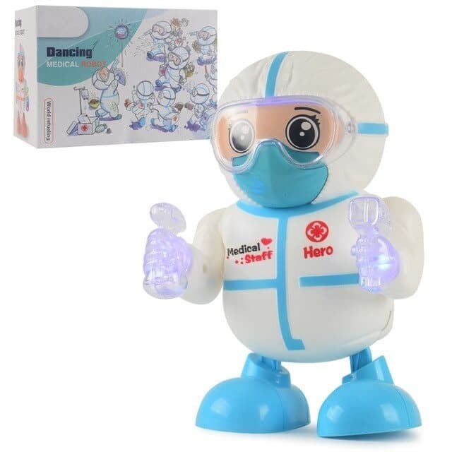 Mainan Anak Robot Dance Musik Lampu Dokter Lucu Dance / Mainan Dancing Medical Robot Dokter/ Kado Hadiah Mainan Anak/Koleksi Mainan Anak Cewek cowok