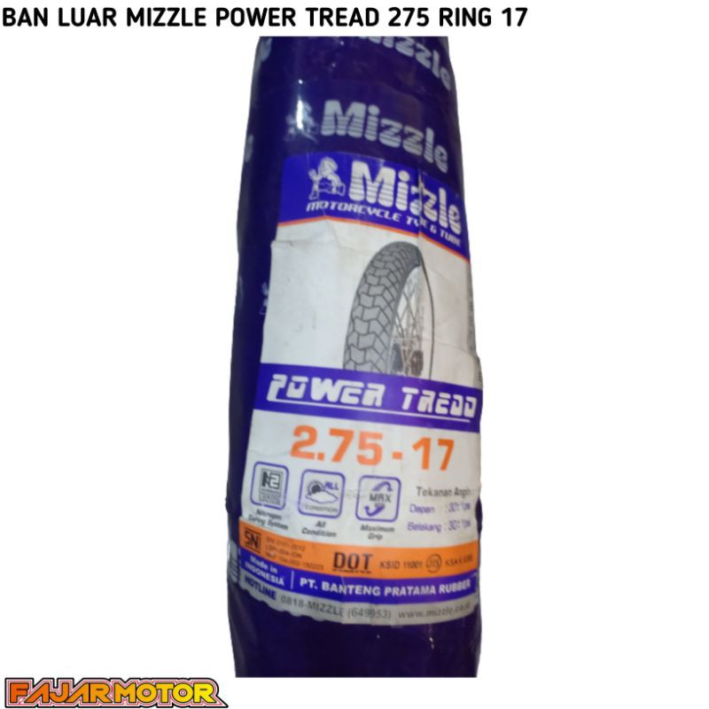 MIZZLE BAN LUAR TYPE POWER TREAD 275 RING 17 TUBETYPE