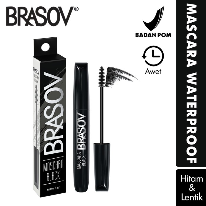 BRASOV Kosmetik / Makeup Maskara Netto 8 G BPOM Eyelash Mascara Black Waterproof XX-CT Hitam