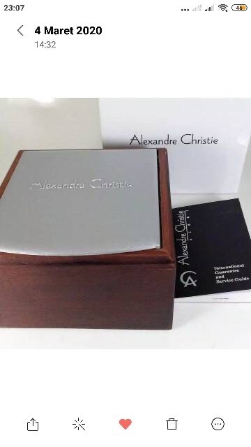 Alexandre Christie AC 8589 Ladies Black Dial Black Leather original