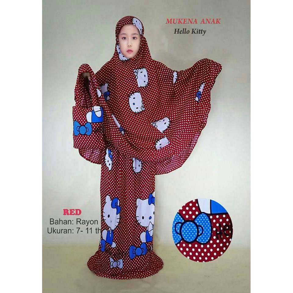 Mukena Bali Karakter Anak Hello Kitty
