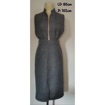 Dress wanita abu2/Ebuba (sisa import)