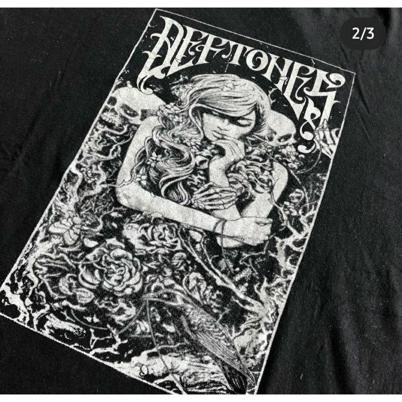 KAOS BAND VINTAGE SECOND DEFTONES KAOS UNISEX PAKAIAN PRIA BAJU ATASAN TEE T-SHIRT MUSIK