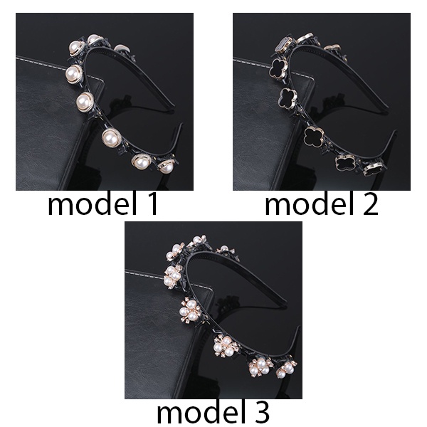 bando mutiara pearl braided hair band jba058(1a5)