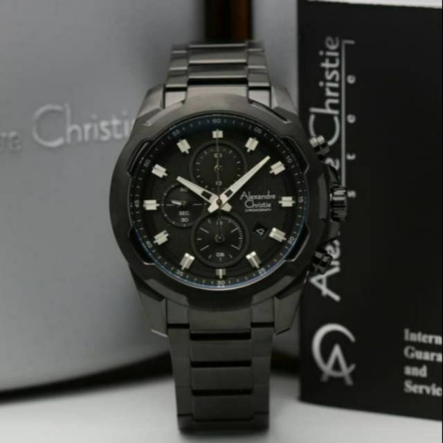 TERMURAH  JAM TANGAN PRIA ALEXANDRE CHRISTIE AC 6523/6524 ORIGINAL GARANSI 1 TAHUN RESMI BLACK