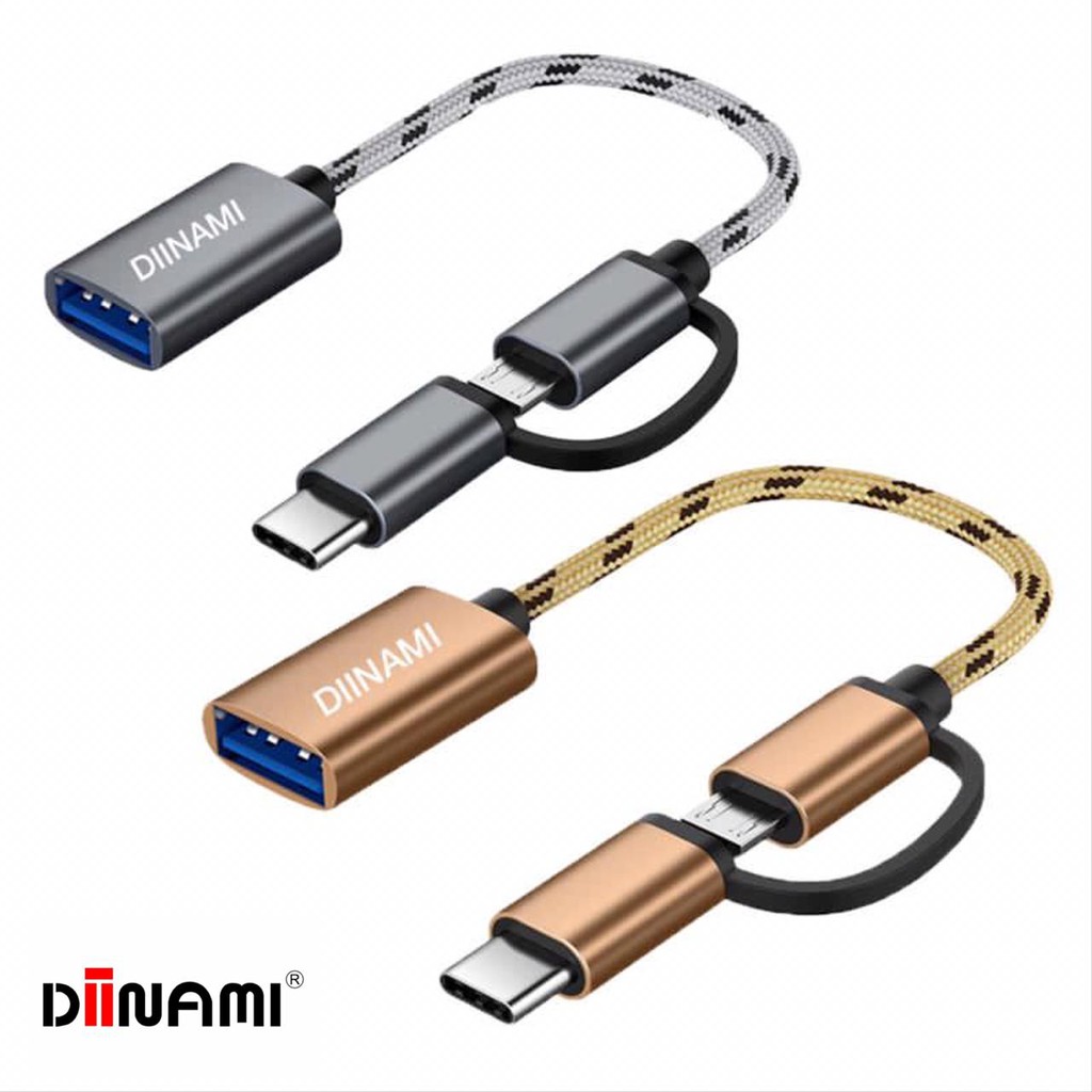 BM073 Kabel cable usb otg diinami 2in1 Micro dan tipe c usb 3.0 FAST TRANFER DATA ORIGINAL