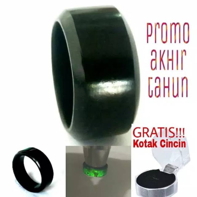 Ring cincin giok black jade aceh Natural Khasiat Terapi