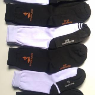  KAOS  KAKI  SEKOLAH HITAM PUTIH SAMA PRAMUKA 12PASANG 