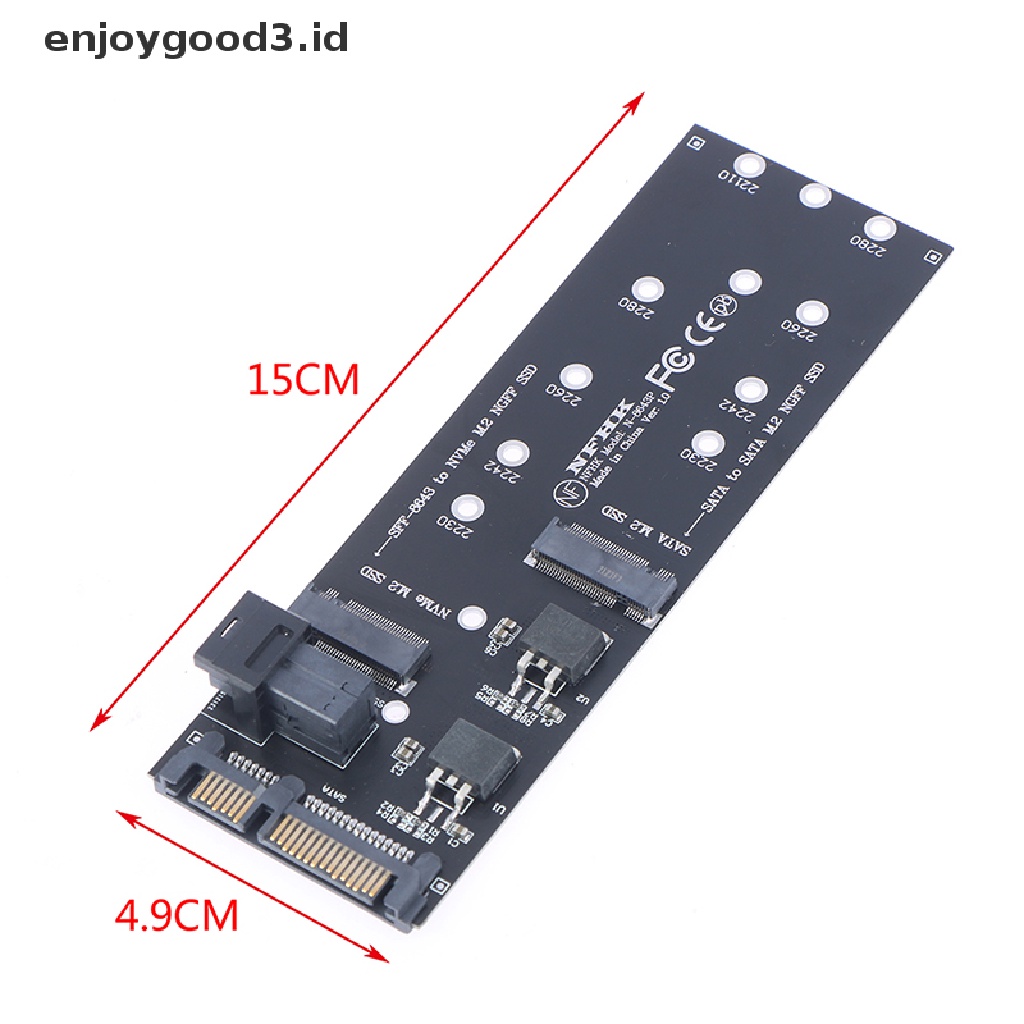 Adapter 22pin Sata M.2 Ssd Sff-8643 Ke Nvme M.2 Ngff Ssd Untuk Mainboard