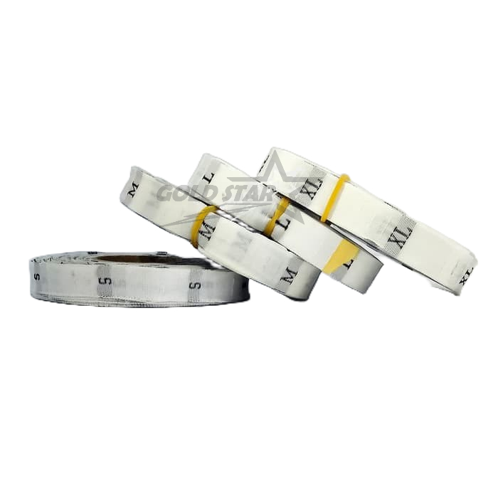 

Lebel Label Size Ukuran SML Size Kain Bordir Ukuran Baju Woven PUTIH Per Roll
