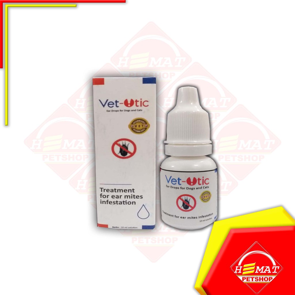 Vet O Tick 10 Ml - Obat Kutu Tetes Telinga Kucing Dan Anjing 10 Ml - Obat Tetes Telinga