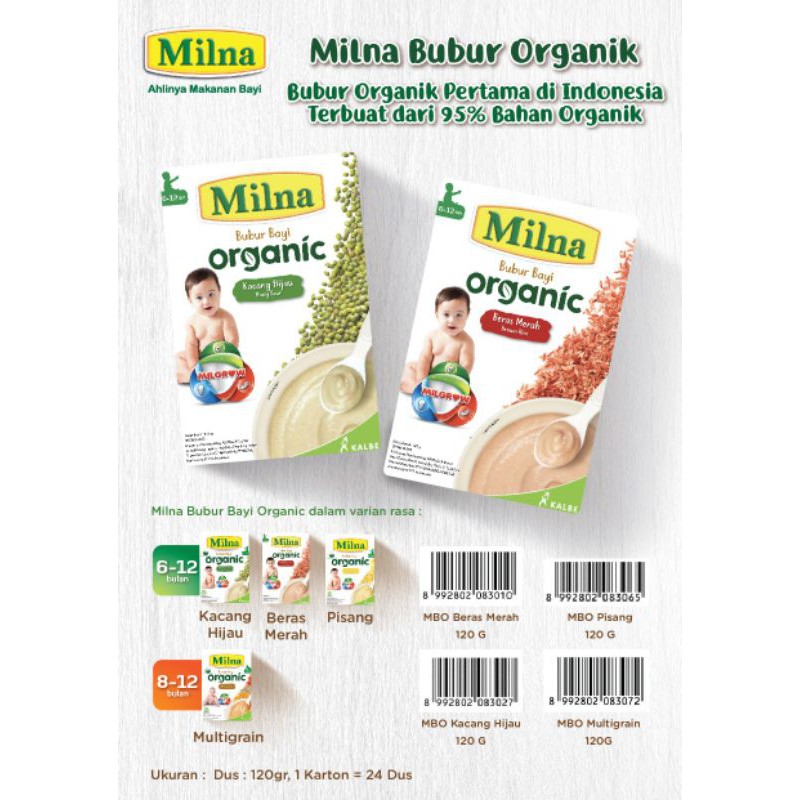 Milna bubur organik 6bln+