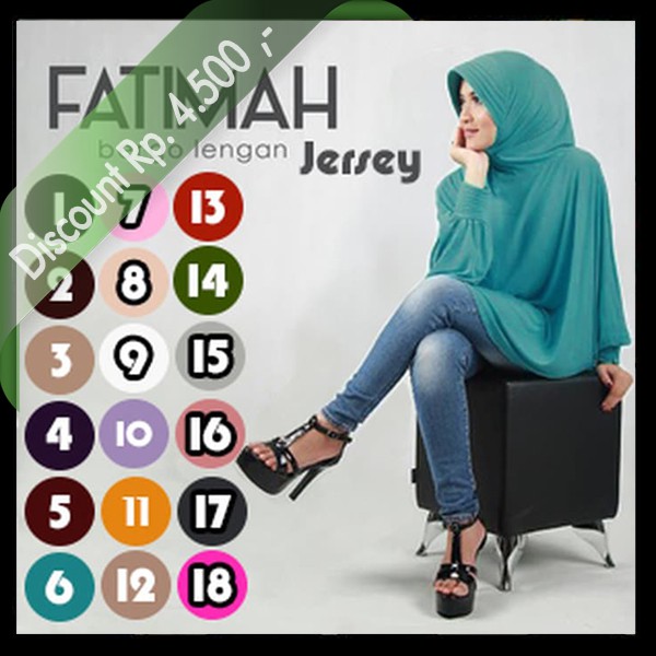 Hijab/Jilbab Fatimah Bergo Lengan Jersey-1