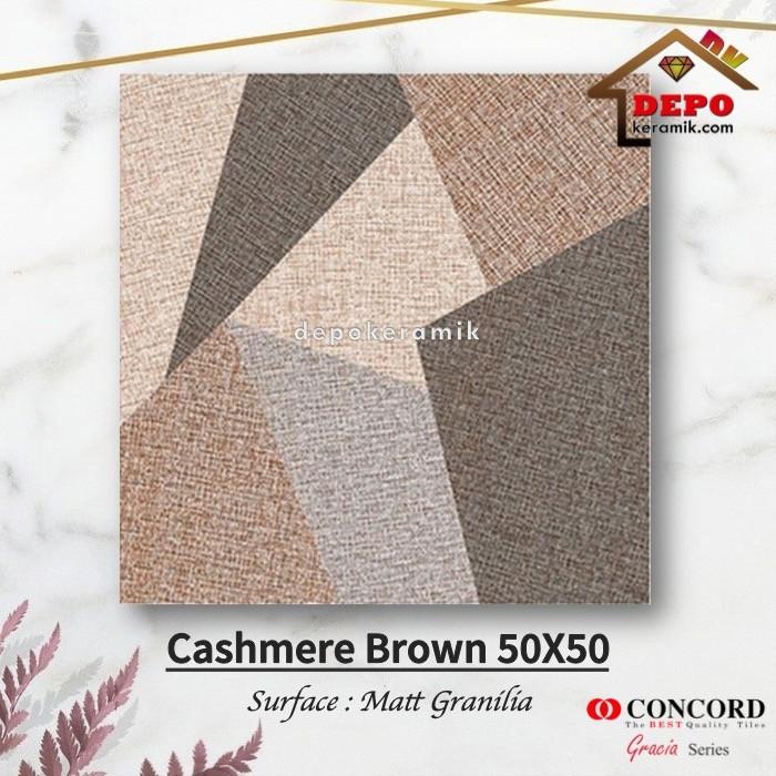 Concord Cashmere Brown 50x50 Kw1 Keramik Lantai Kasar Teras Garasi
