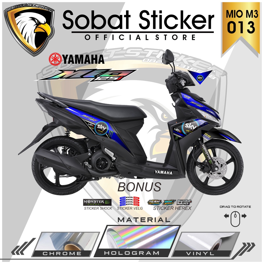 STRIPING MIO M3 - Striping Variasi list Yamaha MIO M3 2021 SKY Terbaru 013