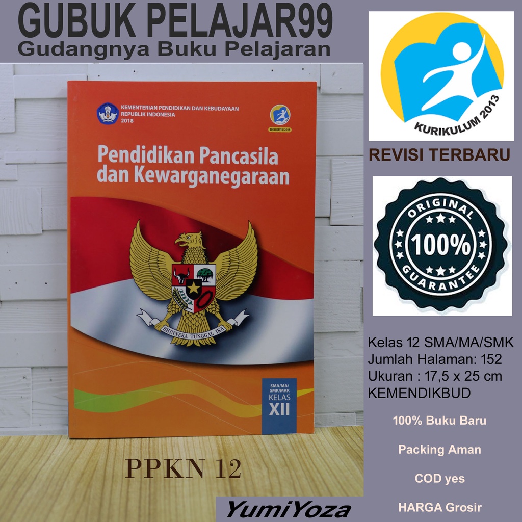 Jual Buku Siswa Ppkn Kelas 12 Sma Ma Smk Mak Kemendikbud K13 Revisi