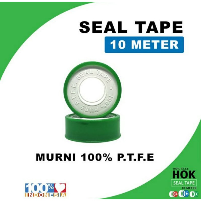 Seal Tape / Seltip / Sealtape Pita Anti Bocor Panjang 10 Meter Merk HOK