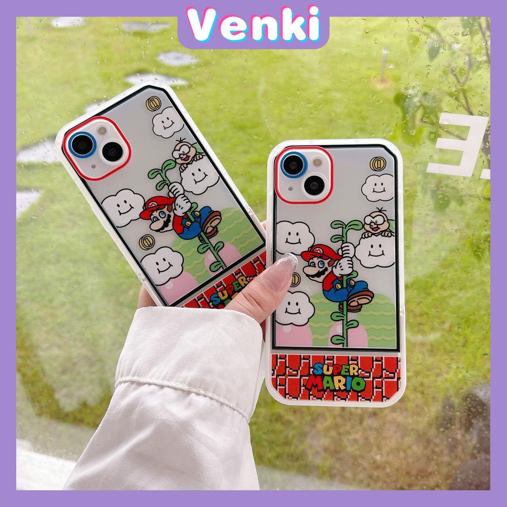 iPhone Case Acrylic Invisible Folding Stand Silicone Soft Case Airbag Shockproof Camera Cover Cartoon Cute Compatible For iPhone 11 Pro Max 13 Pro Max 12 Pro Max 7Plus xr XS Max