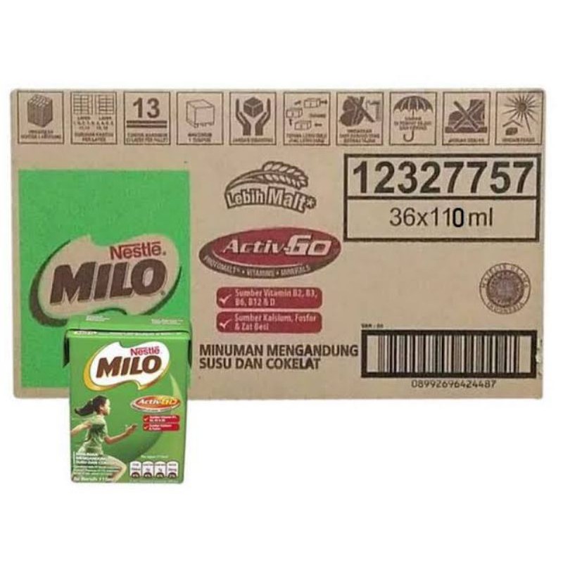 

susu milo UHT 110 ML 1karton 36pcs