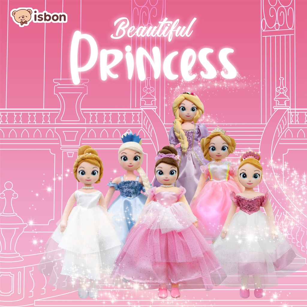 ISTANA BONEKA princess ALICE putih mainan anak perempuan elegan premium white gown berbi baju bisa di lepas cute plush princes doll