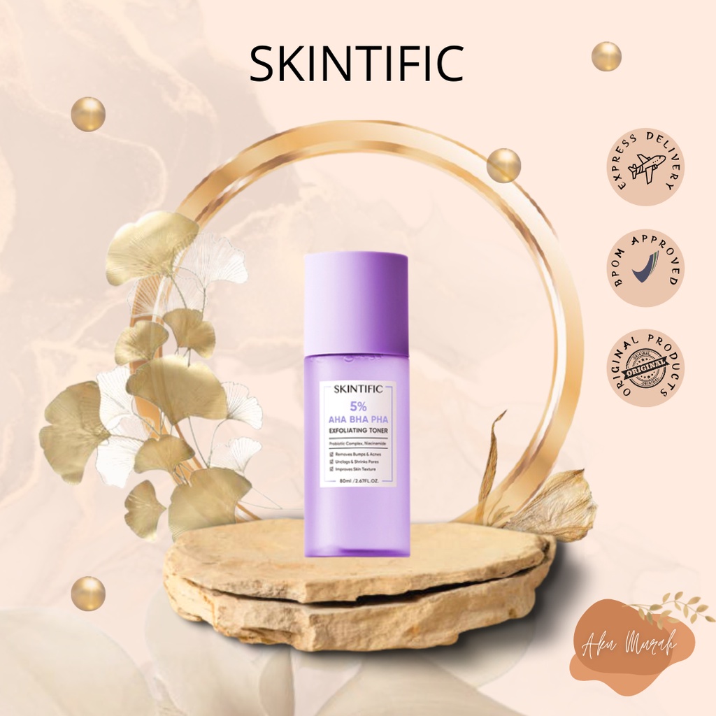 ✨ AKU MURAH ✨ Skintific 5% AHA BHA PHA Exfoliating Toner 80ml BPOM