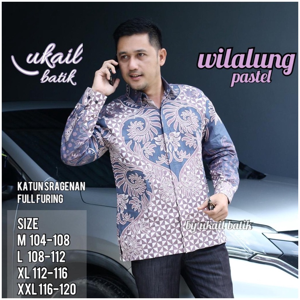 WILALUNG PASTEL UKAIL KEMEJA BATIK SOLO PRIA LENGAN PANJANG LAPIS FURING ATASAN BATIK PREMIUM MODERN KATUN HALUS PERMADI METRO SEKAR JAGAD JOGLO UNGU PARI SEIKET WAHYU SOGAN PRABU PUTIH SELING NAVY PARANG SELING JIWAMUDA  CATUR WIRYA