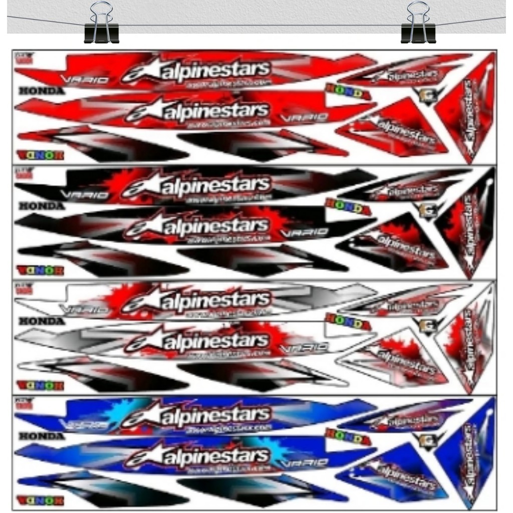 Striping Vario 110 Karbu / CW / Lama Variasi Sticker Stiker Scotlite Skotlet Motor Lis Body Lis Lis