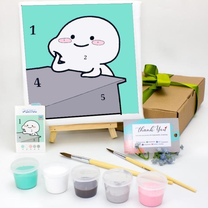 

[PAINTER'S JOURNEY]Painting Kit kanvas SET 20x20+Box/Set Melukis