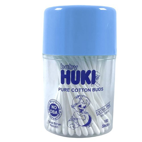 Huki Cotton Buds Extra fine for Baby kemasan Tabung