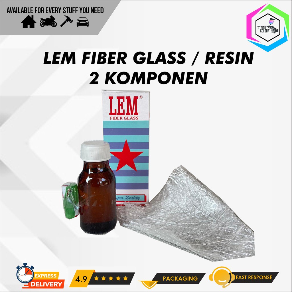 Lem Fiber Glass Fiberglass RESIN Lem Plastik Bak Mandi Ember