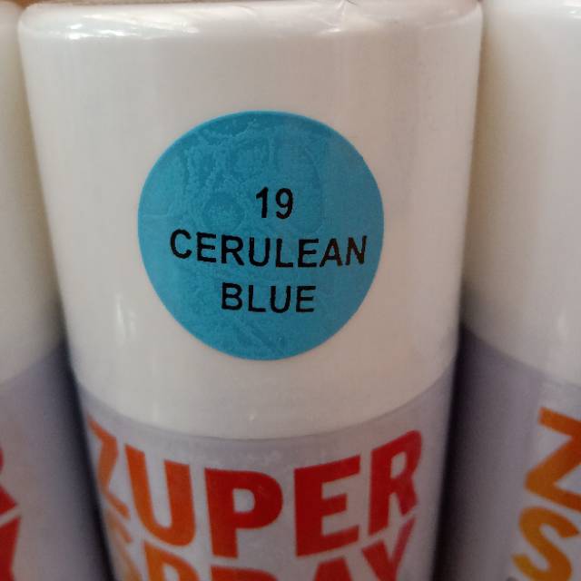 Pilox pilok warna cerulean blue/ice vanilla blue biru zuper spray 150cc cat semprot spray paint untuk motor mobil velg helm kayu besi plastik