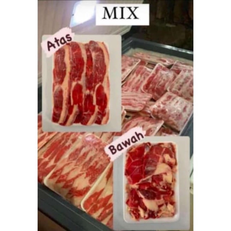 Beef slice shortplate mix