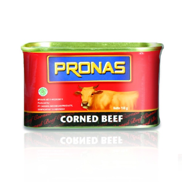 

PRONAS Corned Beef Kornet Kaleng Oval 198 Gram / Makanan Kaleng